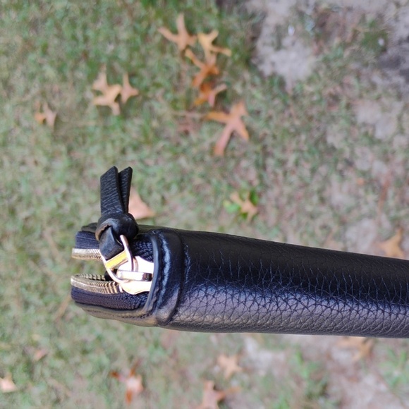 Tory Burch Black Pebble Leather Full size zip wallet no callouts - Picture 4 of 8